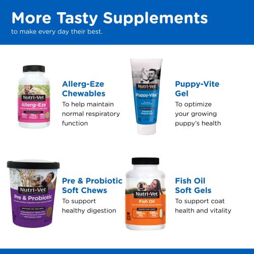 Nutri-Vet Multi-Vite Chewables for Puppies | Formulated with Vitamins and Minerals to Support Balanced Diet | 60 Count