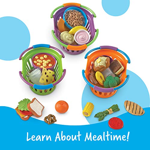 Learning Resources New Sprouts Bundle of Breakfast, Lunch and Dinner - 3 Sets, Ages 18+ months Toddler Pretend Play Food, Educational Toys for Toddlers, Supermarket Toys