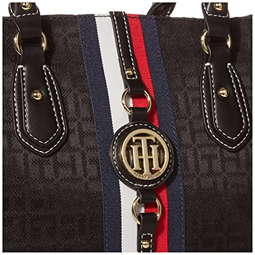 Tommy Hilfiger Women's Jaden Travel Tote Bag ,Black Tonal