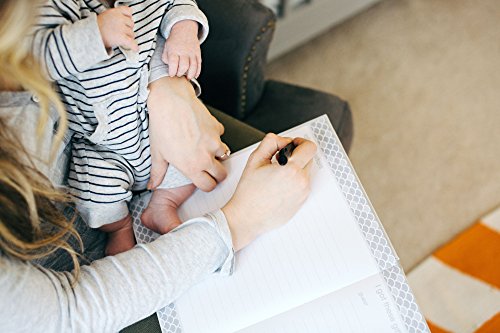 Pearhead Hello Baby, First 5 Years Baby Memory Book with Photo Insert, Baby Keepsake, Baby Nursery, Gray
