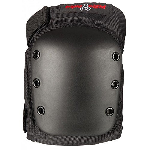 Triple Eight Street Knee Pads for Skateboarding with Adjustable Straps (1 Pair), Black, Small