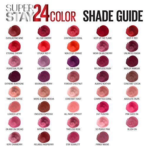 Maybelline Super Stay 24, 2-Step Liquid Lipstick Makeup, Long Lasting Highly Pigmented Color with Moisturizing Balm, 24/7 Fuchsia, Pink, 1 Count