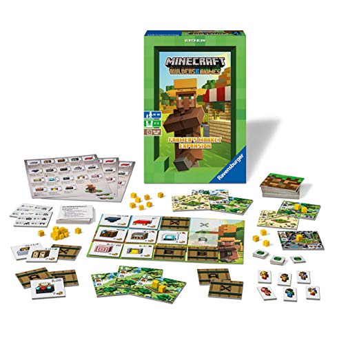 Ravensburger Minecraft: Builders and Biomes - Farmer's Market Expansion Strategy Board Game Ages 10 and Up - Amazon Exclusive