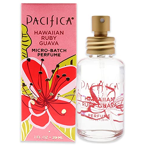 Pacifica Beauty, Hawaiian Ruby Guava Spray Clean Fragrance Perfume, Made with Natural and Essential Oils, Juicy Guava Citrus Scent, Vegan + Cruelty, Phthalate, Paraben-Free