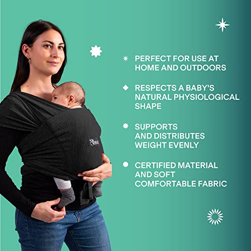 Koala Babycare Baby Carrier Wrap, Easy to Wear As a T-Shirt - Baby Wearing Wrap One Size Fits All - Newborn Wrap Carrier Up to 22lbs