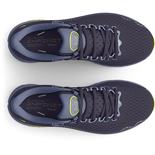 Under Armour Men's HOVR Infinite 4 Running Shoe, (500) Tempered Steel/Aurora Purple/Yellow Ray, 10.5