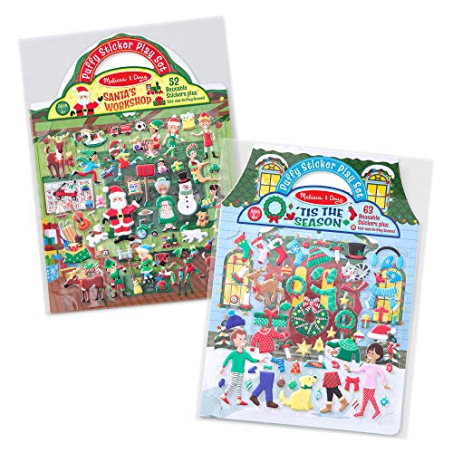 Melissa and Doug Puffy Stickers Bundle - Santa's Workshop and 'Tis the Season