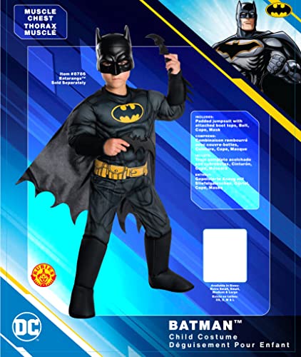 Rubie's Boys DC Comics Deluxe Batman Costume, Small, Multicolor