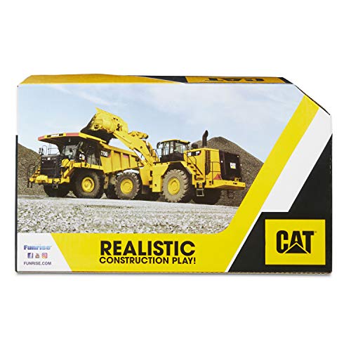 CatToysOfficial Cat Construction Tough Machines Toy Bulldozer with Lights and Sounds, Yellow