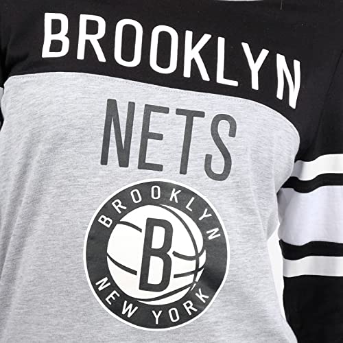 Ultra Game NBA Brooklyn Nets Womens Sleepwear Super Soft Hacci Pajama Loungewear Pants, Heather Gray, X-Large