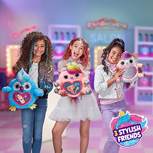 Rainbocorns Big Hair Surprise (Unicorn) by ZURU Cuddle Plush Stuffed Animal, 30+ Surprises, Collectible Baby Booboocorns, Hair Accessories, Charm Bracelets, Stickers, Ages 3+ (Unicorn)