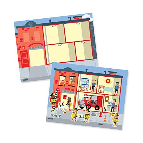 Melissa and Doug Reusable Sticker Pad: My Town - 200+ Stickers and 5 Scenes