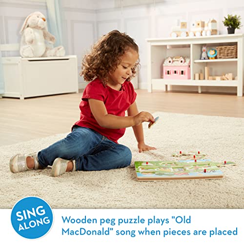 Melissa and Doug Old MacDonald's Farm Sound Puzzle - Farm Animal Toys, Sound Puzzles For Toddlers And Kids Ages 2+
