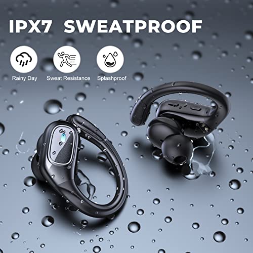 Wireless Earbuds,True Wireless Bluetooth 5.3 Earbuds,75H Playtime IPX7 Waterproof Headphones with LED Digital Display and CVC 8.0 Noise Cancelling Mic in-Ear Earphone for iPhone Android
