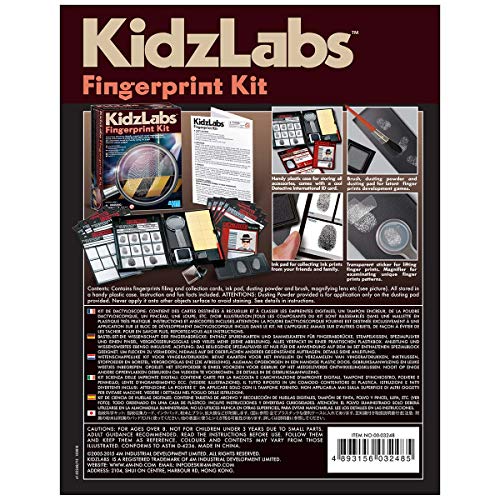 4M Toysmith, Kidzlabs Finger Print Kit, Dectective Science Kit , For Boys and Girls Ages 8+