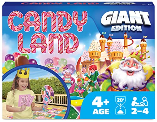 Giant Candy Land Classic Retro Party Board Game Indoor/Outdoor with Big Oversized Gameboard Summer Toy for Preschoolers, Kids, and Families Ages 4 and up