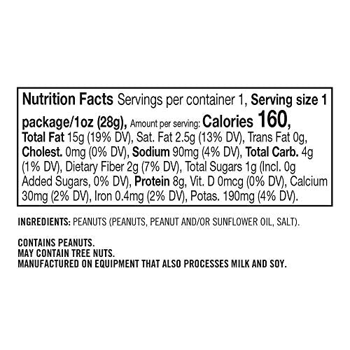 Kar's Nuts Roasted N' Salted Peanuts Snacks - Gluten Free, Bulk Pack of 1 oz Individual Single Serve Bags (Pack of 100)