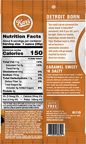Kar's Nuts Caramel Sweet 'N Salty Trail Mix 5.5oz Bag (Pack of 12)