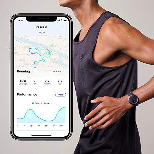 Withings Steel HR Sport Hybrid Smartwatch (40mm) - Activity, Sleep, Fitness and Heart Rate Tracker with Connected GPS, Smart Notifications, Water Resistant with 25-Day Battery Life