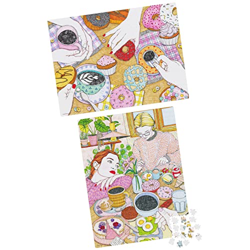 2-Pack of 500-Piece Jigsaw Puzzles, Dreaming Girl and Coffee Time | Gifts for Mom Mom Gifts for Adults and Kids Ages 8+