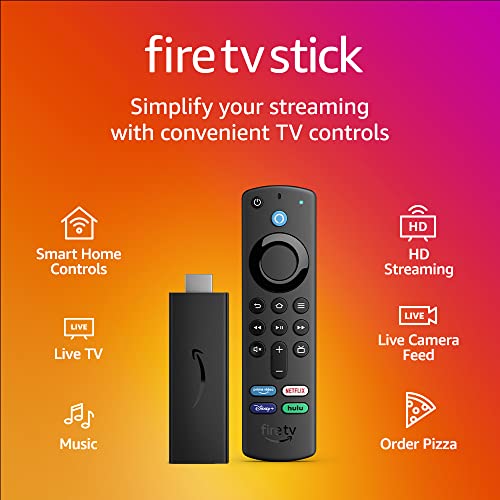 Fire TV Stick with Alexa Voice Remote (includes TV controls), free and live TV without cable or satellite, HD streaming device