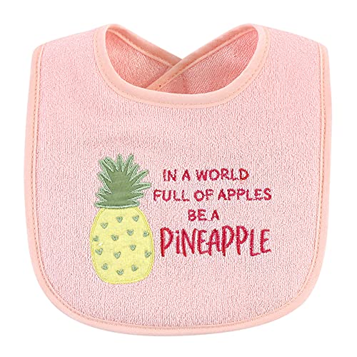 Hudson Baby Unisex Baby Cotton Terry Drooler Bibs with Fiber Filling, Food Girl, One Size