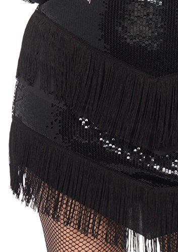 Leg Avenue womens Plus Glamour Flapper Adult Sized Costume, Black/Silver, 2X US