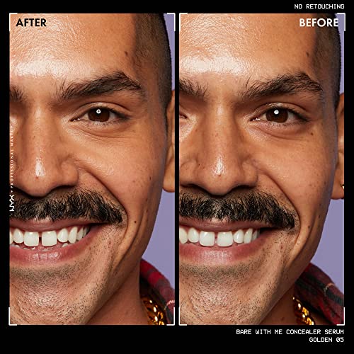 NYX PROFESSIONAL MAKEUP Bare With Me Concealer Serum, Up To 24Hr Hydration - Golden