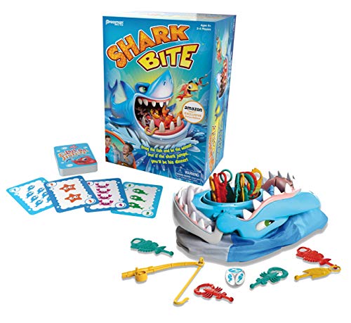 Pressman Shark Bite with Let's Go Fishin' Card Game (Amazon Exclusive)