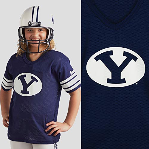 Franklin Sports NCAA BYU Cougars Kids College Football Uniform Set - Youth Uniform Set - Includes Jersey, Helmet, Pants - Youth Small