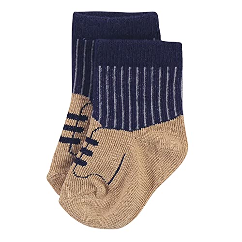 Hudson Baby Unisex Baby Cotton Bib and Sock Set, Little Man, One Size