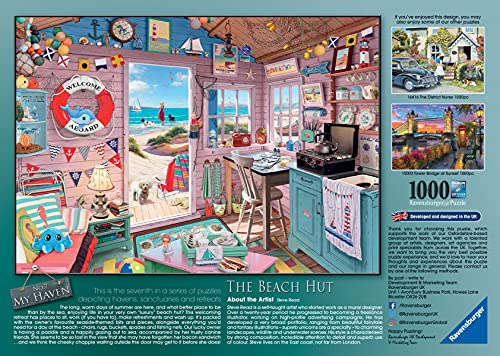 Ravensburger My Beach Hut, My Haven 1000 Piece Jigsaw Puzzle for Adults - Every Piece is Unique, Softclick Technology Means Pieces Fit Together Perfectly