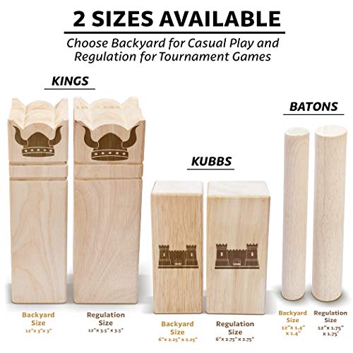 GoSports Regulation Size Kubb Viking Clash Toss Game Set for Kids and Adults