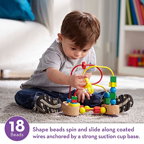Melissa and Doug First Bead Maze - Wooden Educational Toy for Floor, High Chair, or Table - Infant Maze Toy, Bead Maze Toys For Toddlers And Babies 4.2 x 7 x 8.6 inches ; 1.3 pounds