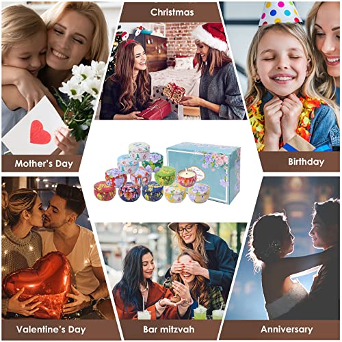 Scented Candles Gifts for Women, 12 Pack Candles for Home Scented, 2.5 Oz Jar Candle Gifts Set with Strongly Fragrance Essential Oils for Bath, Stress Rel