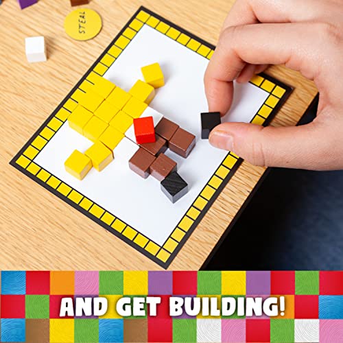 Block Party: Colourful Block Building Family Board Game for Kids Aged 8+, Adults, Teens