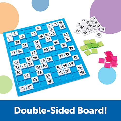 Learning Resources 120 Number Board -181 Pieces, Ages 6+ Learning Math Games for Kids, Educational and Fun Games for Kids