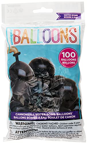 Unique Cannonball Water Balloons, Standard, Black