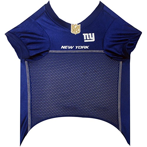 NFL New York Giants Dog Jersey, Size: Medium. Best Football Jersey Costume for Dogs and Cats. Licensed Jersey Shirt.