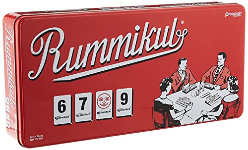 Rummikub in Retro Tin - The Original Rummy Tile Game by Pressman Red, 5'