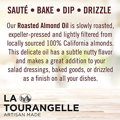 La Tourangelle, Roasted Almond Oil, Artisanal Cooking Oil Rich in Vitamins E, B, and P, Bake, Cook, and Whisk into Marinades and Vinaigrettes, 16.9 fl oz