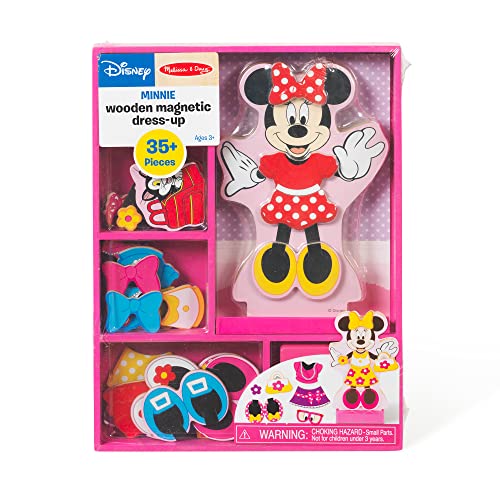 Melissa and Doug Disney Minnie Mouse Magnetic Dress-Up Wooden Doll Pretend Play Set (35+ pcs)