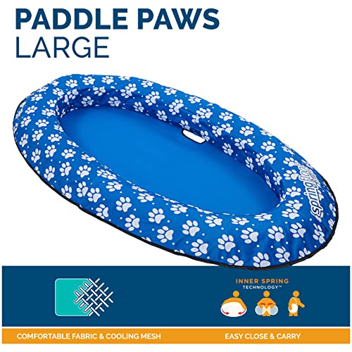 SwimWays Paddle Paws Spring Float Dog Raft, Large (65 lbs. and Up), Blue