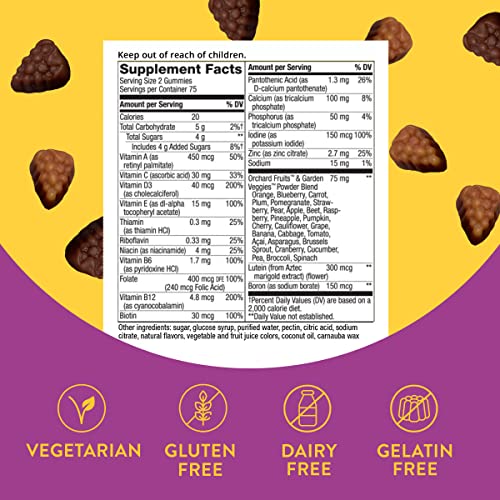 Nature’s Way Alive! Women’s 50+ Gummy Multivitamins, Vitamins and Minerals, Supports Whole Body Wellness*, Vegetarian, Mixed Berry Flavored, 150 Gummies