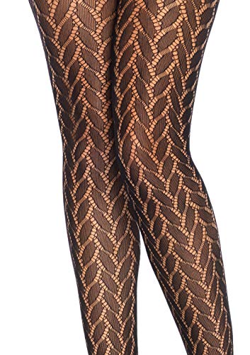 Leg Avenue womens Vintage Fishnet Lace Tights Costume Hosiery, Plaited, One Size US