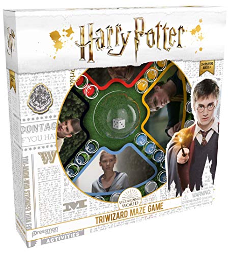 Pressman Harry Potter Triwizard Maze Game - Classic Pop 'N' Race Gameplay with A Magical Twist Blue, 5'