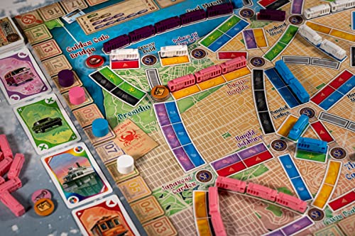 Ticket to Ride San Francisco Board Game | Train Route-Building Strategy Game | Fun Family Game for Kids and Adults | Ages 8+ | 2-4 Players | Average Playtime 10-15 Minutes | Made by Days of Wonder