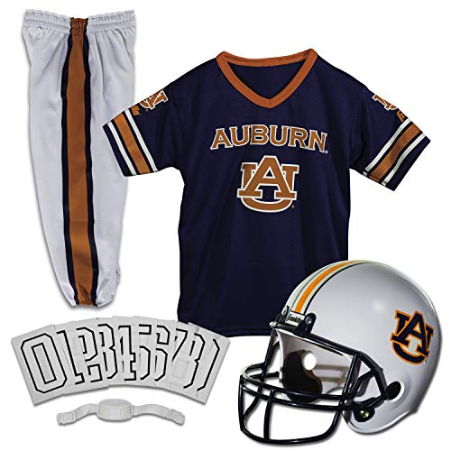 Franklin Sports NCAA Auburn Tigers Kids College Football Uniform Set - Youth Uniform Set - Includes Jersey, Helmet, Pants - Youth Medium