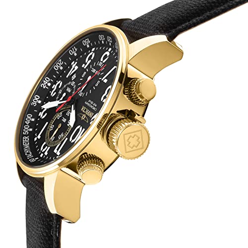 Invicta Men's 1515 I 'Force Collection' 18k Gold Ion-Plated Stainless Steel and Black Cloth Watch
