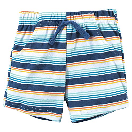 Hudson Baby Unisex Baby Cotton Bodysuit, Shorts and Shoe Set Surfer Dude, 12-18 Months